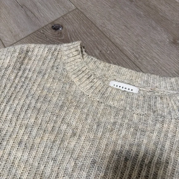 Topshop Gray Crew Neck Sweater - Picture 2 of 3